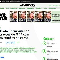 TTR: VdA lidera valor de operaes de M&A com 2.976 milhes de euros